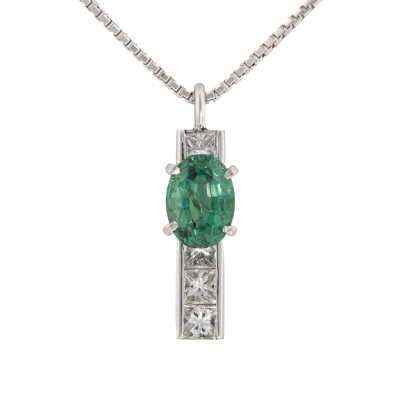 1.46ct Alexandrite & Diamond Pendant