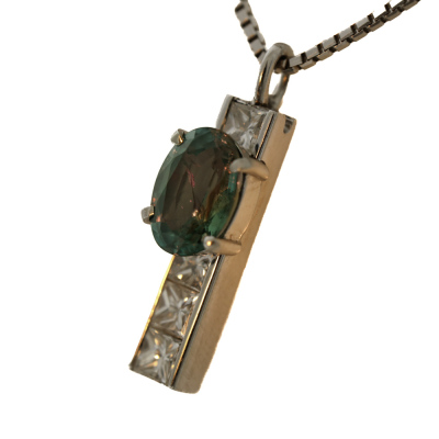 1.46ct Alexandrite & Diamond Pendant - 7