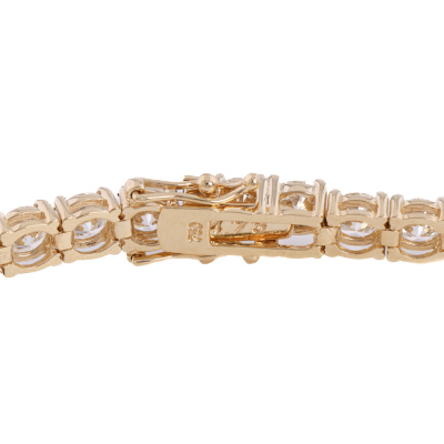 14.73ct Diamond Tennis 18ct Gold Bracelet - 3