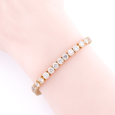 14.73ct Diamond Tennis 18ct Gold Bracelet - 5