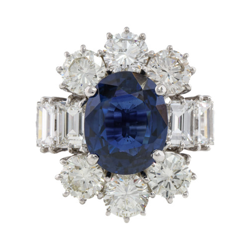 3.19ct Sapphire & Diamond Ring