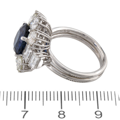 3.19ct Sapphire & Diamond Ring - 3